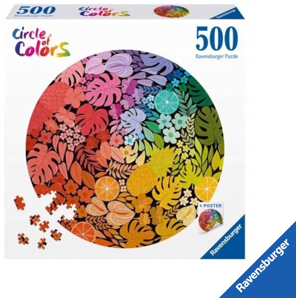 Ravensburger Ronde Puzzel 500 Stuk: Tropische Kleuren