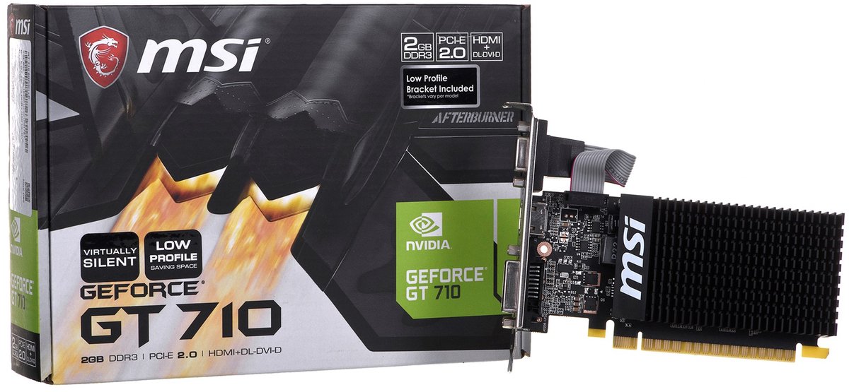 MSI GT 710 2GD3H LP videokaart NVIDIA GeForce GT 710 2 GB GDDR3