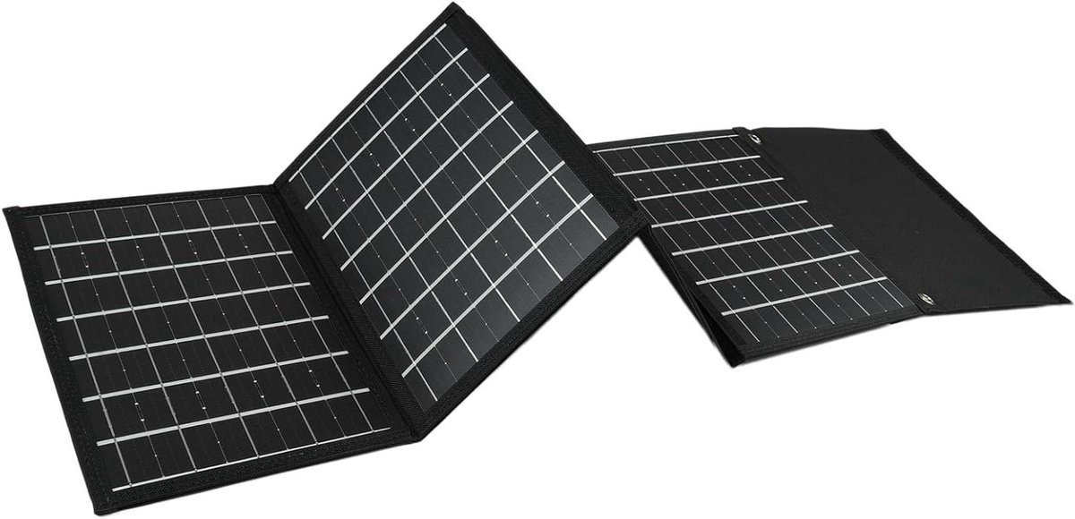 Draagbaar Zonnepaneel - Opvouwbaar Zonnepaneel - Kamperen en Wandelen - Hoge Efficiëntie Monokristallijn - 30 x 21 x 5 cm