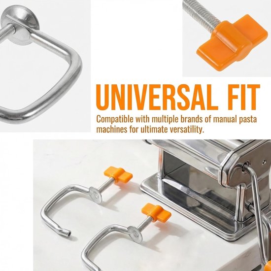 Pastamachine Klemmen - Reparatieset - Thuis Pasta Maken - Universele Compatibiliteit - 2 Sets - Oranje — afbeelding 4
