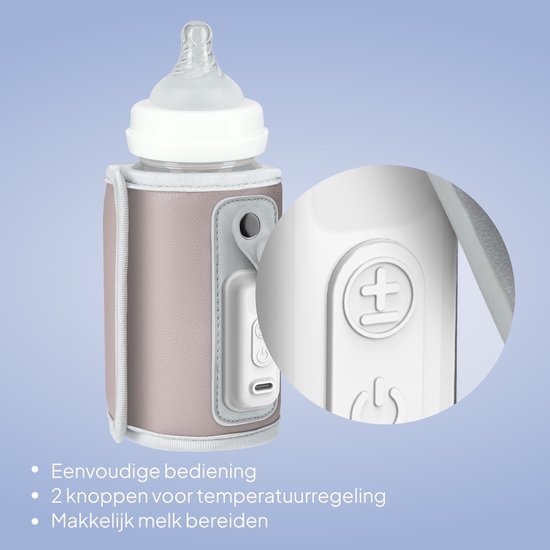 Lionelo Thermup GO - draagbare flessenwarmer met USB aansluiting - roze van LIONELO — afbeelding 4