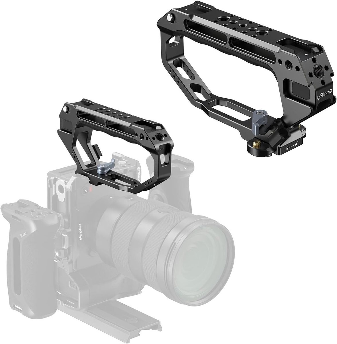 D-Style NATO-Rail Handgreep met Snelle Ontgrendeling, Koude Bestendige Siliconen Grip en Meerdere Montagegaten voor Camera's, Monitoren en Microfoons - Ideale Handgreep voor Handheld Rig en Videoproductie