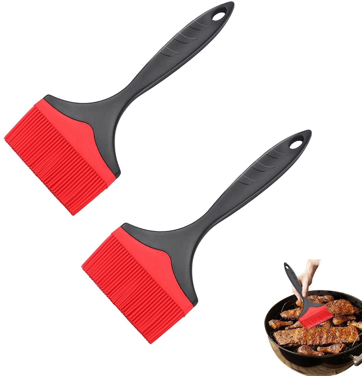 MTTProducts - Silicone deegkwasten - 2-pack - Hittebestendig en vaatwasserbestendig - 10cm breed - BPA-vrij - Ideaal voor bakken en grillen