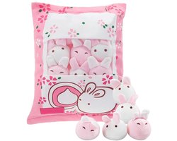 MTTProducts - Snack Bag Cuddle Pillow - Schattig Kussen - Innovatief en Decoratief - Mini Pluche Konijn - Geschikt voor Kinderen en Huisdieren - Zacht ...