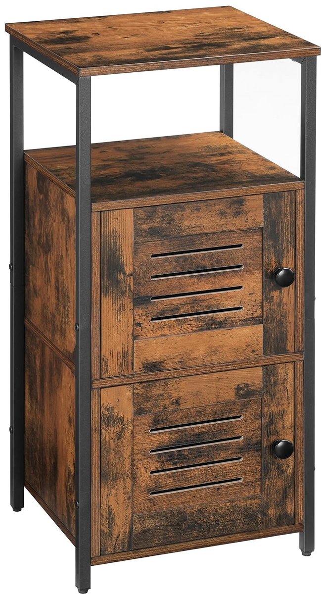MTTProducts - Side cabinet - Vintage - Stijlvol design - Compact formaat - Opslagoplossing - Geschikt voor woonkamer, keuken, badkamer - Eenvoudig onde...