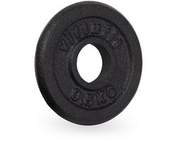 VirtuFit Gietijzeren Gewicht - 30 mm - 0,5 kg - Zwart - Halterschijf - Gewicht Schijf - Sport Gewichten voor Thuis - Geschikt voor Fitness, CrossFit & Functional Training