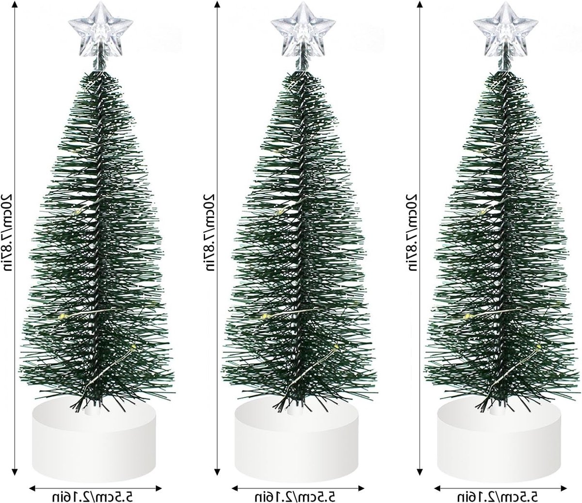 Kleine Kunstkerstboom van 20 cm met LED-verlichting - Miniatuur Tafeldecoratie voor Kerstmis, Kunststof Slimme Boom en Ornament voor een Feestelijke Sfeer – foto 4