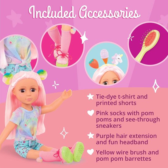 Nixie Poppen - Modepop Stylingpop - Haar Styling - Verstelbare Ledematen - 36 cm - Multicolor — afbeelding 2