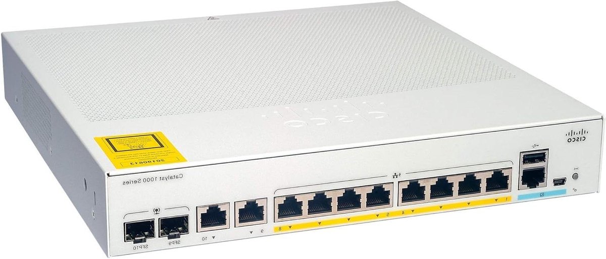 Netwerk Switch - Managed Switch PoE Switch - Netwerk Beheer - 8 Poorten - 6 Pond - Wit
