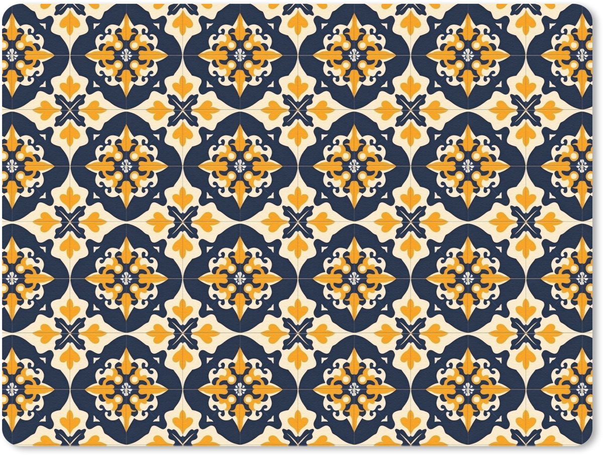 Muismat 12x10 cm - Mousepad Patroon - Siertegel - Kleurrijk - Muismatten