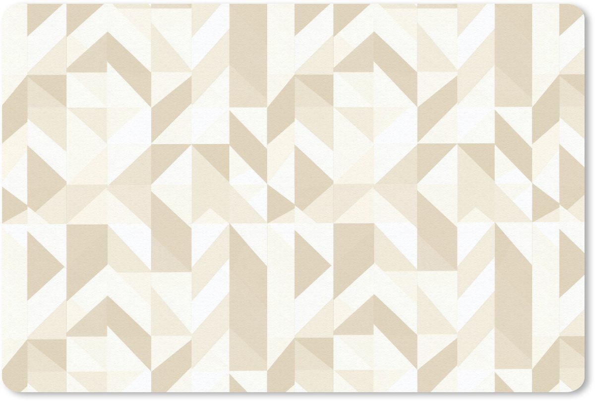 Muismat 13x8 cm - Mousepad Modern - Abstract - Beige - Muismatten