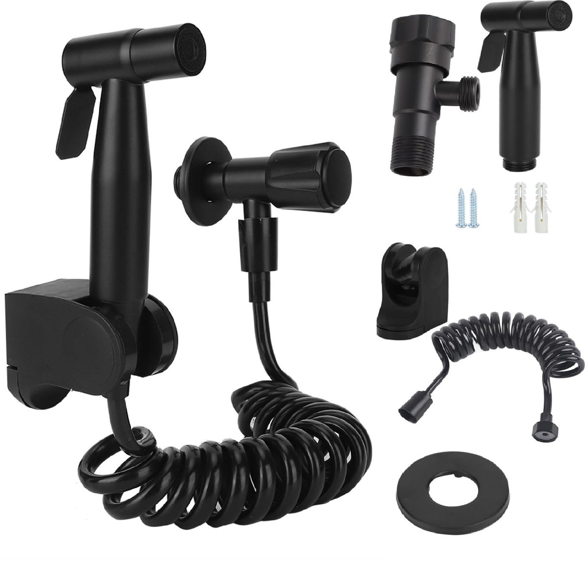 Golden crown - Bidet Sproeier - Handheld Bidet Sproeier - Ideaal voor Persoonlijke Hygiëne - Zwart - Badkamer Accessoires - Geschikt voor Zwangere Vro
