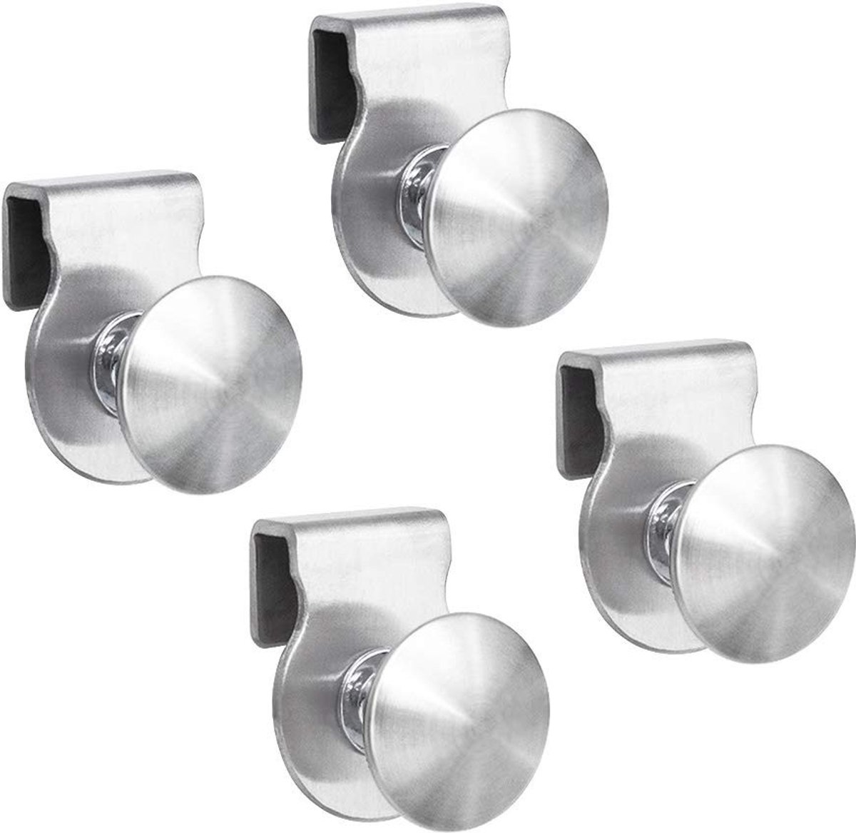 SPHProducts - Glazen deurklink - Roestvrij staal - Geen boren - Handgrepen - Voor 5-6 mm dik glas - Elegant en gebruiksvriendelijk