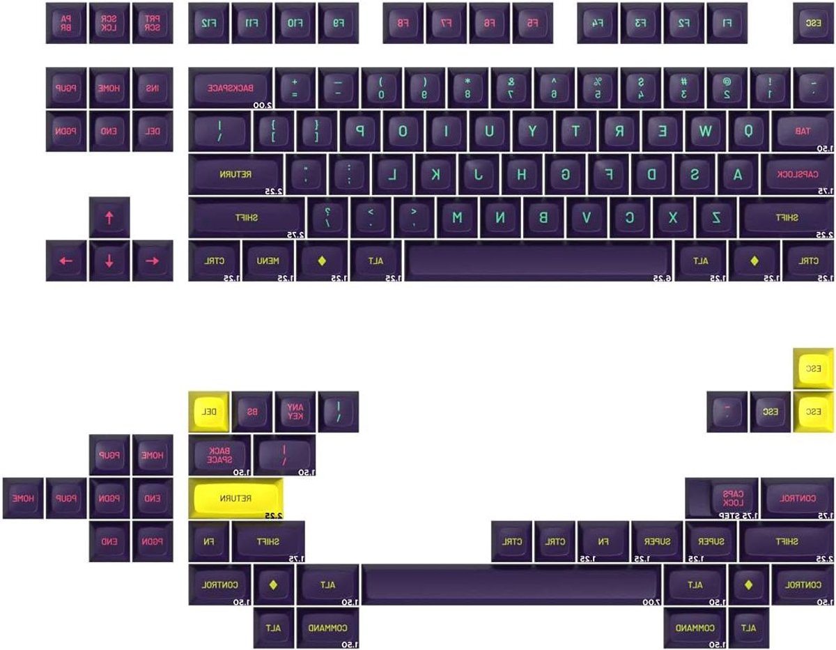 Keycap Set - Toetsenbord Covers - Toetsenbord Personaliseren - MT3 Hi-Profile - Base Kit - Paars