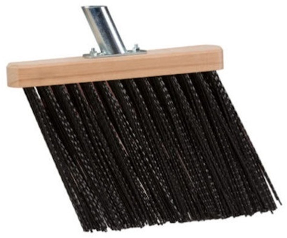 Goot-/schuine bezem nylon zwart mt 28 t/m 40cm.