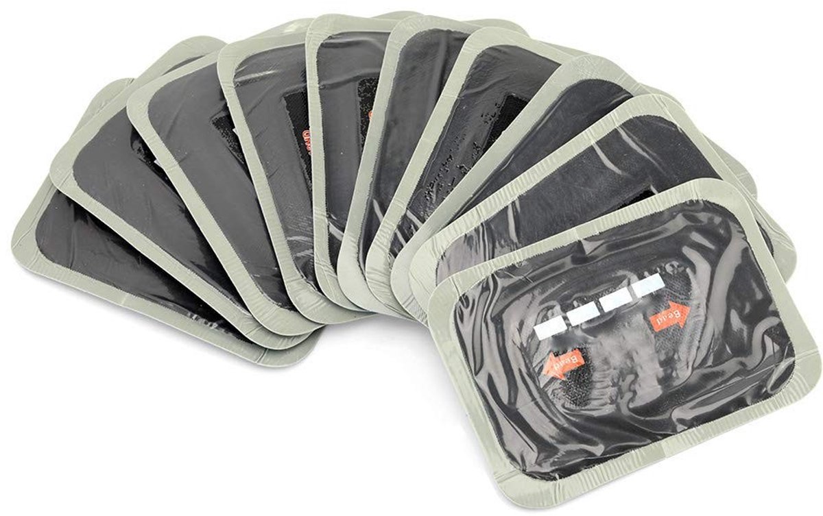 Store_8 - Bandenreparatiepatch - 10 stuks - Hoge elasticiteit - 80 x 120 mm - Tubeless patches - Geschikt voor vrachtwagenbanden - Natuurlijk rubber