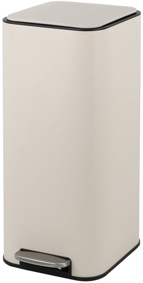 Hunno Pedaalemmer - Afvalemmer - Prullenbak - Beige - 30 Liter - Soft Close Deksel