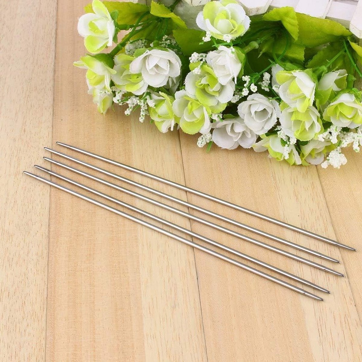 Complete Set van 55 Dubbelpunts Breinaalden van RVS 2mm-6.5mm voor Handwerken, Breien en Creatieve Projecten