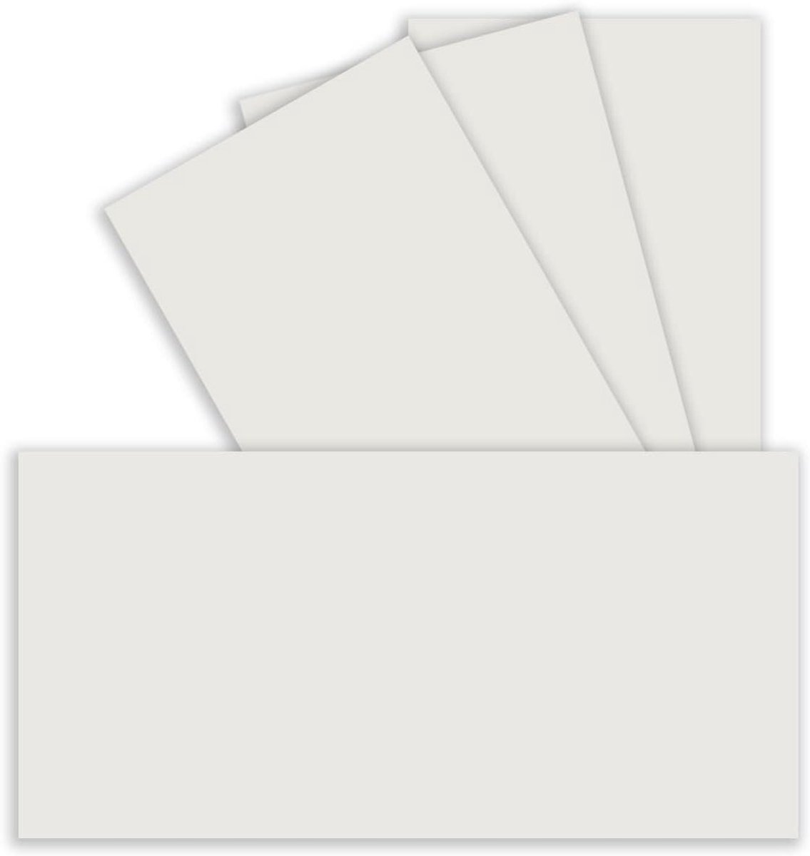 Enkele Kaarten - Wenskaarten Uitnodigingskaarten - Zelf Kaarten Maken - Mat Gekleurd Papier - 99 x 21 cm - Lichtgrijs