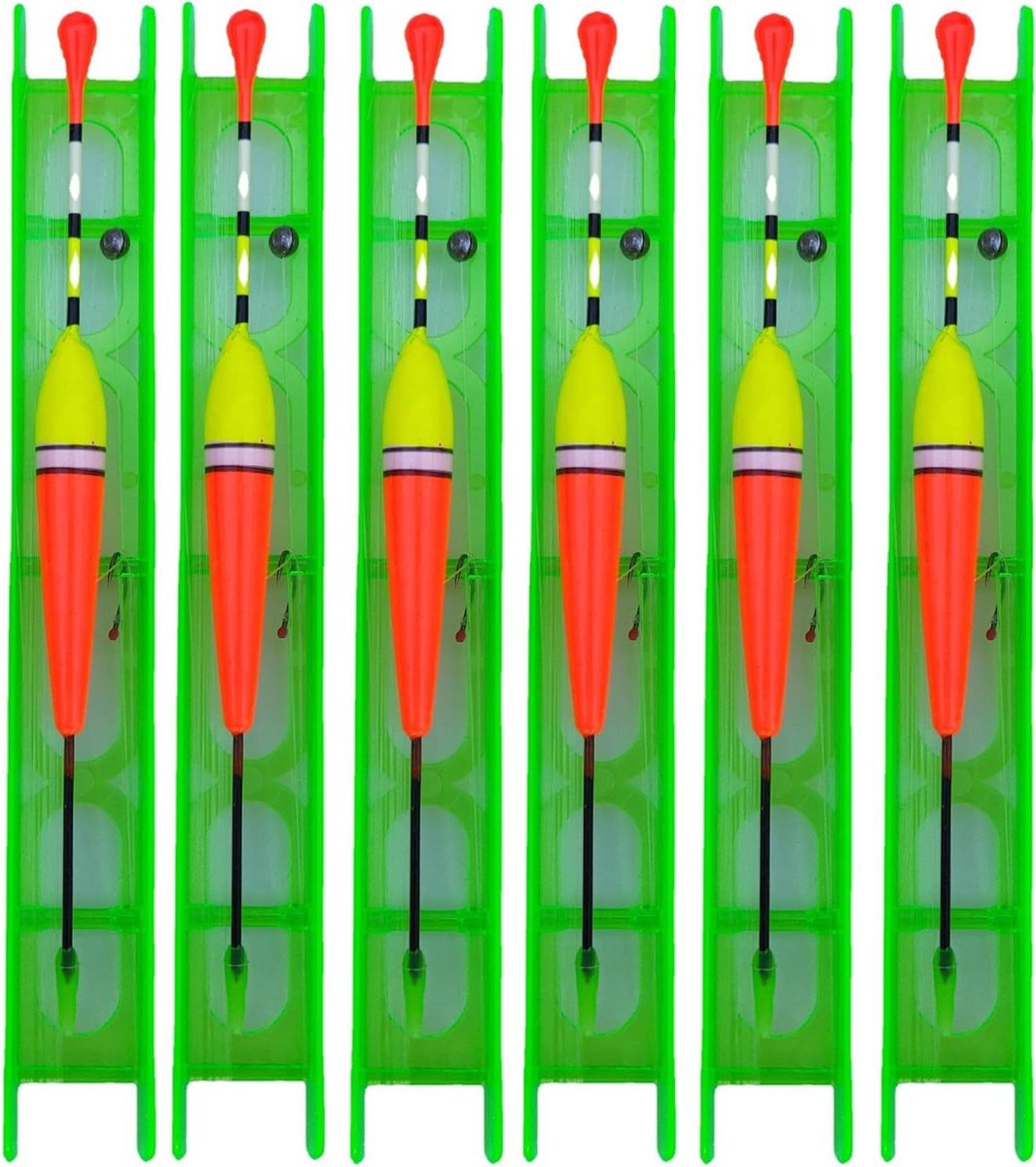 Hengeldrijvers Set - Visdobbers Schuim - Vissen Forel - Druppel Zuill Vorm - 15 Delig - Groen