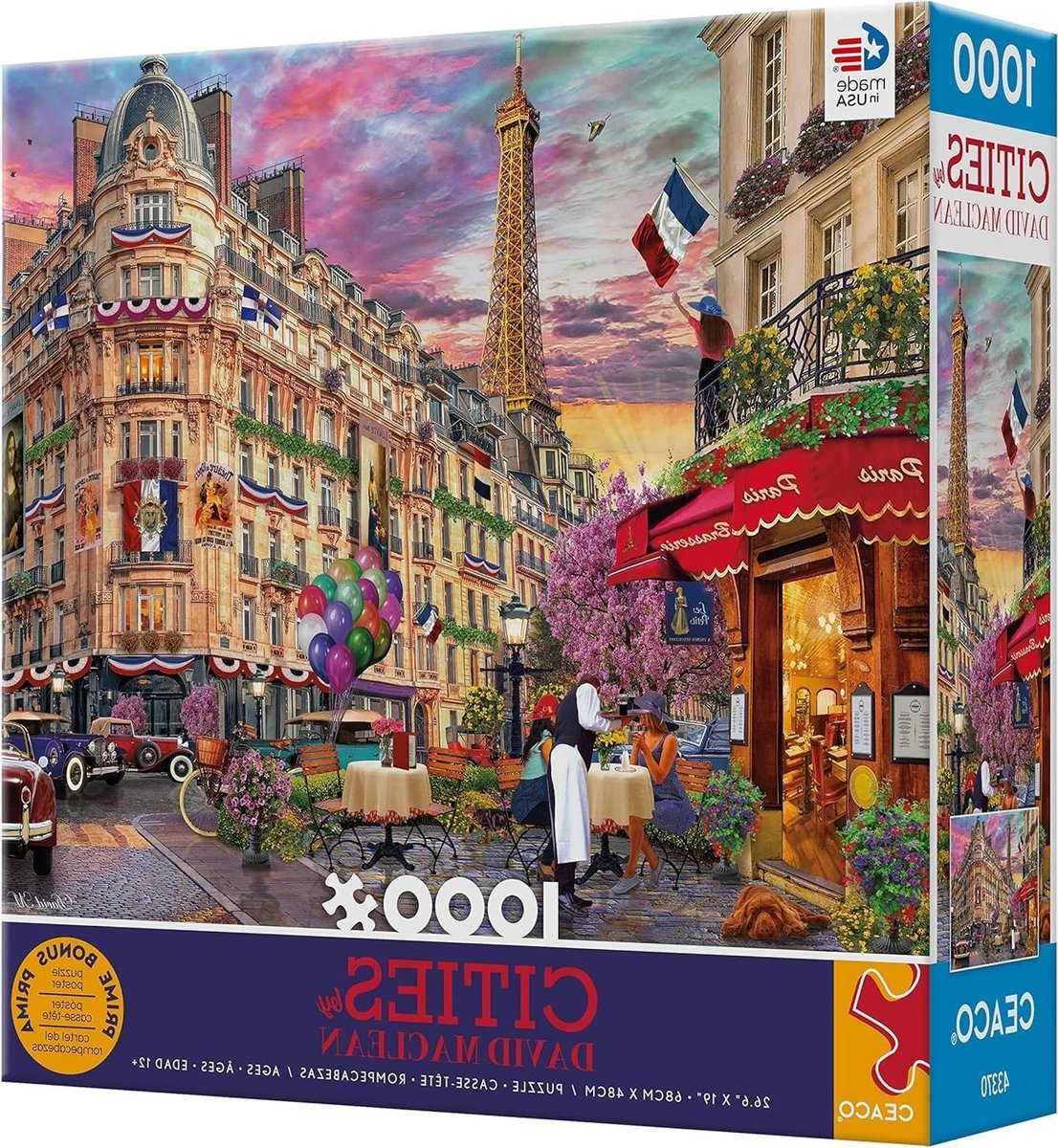 Legpuzzel 1000 stukjes - Puzzel Karton - Familie avonden - Kleurrijke beelden - 19x26.6 inch - Meerkleurig