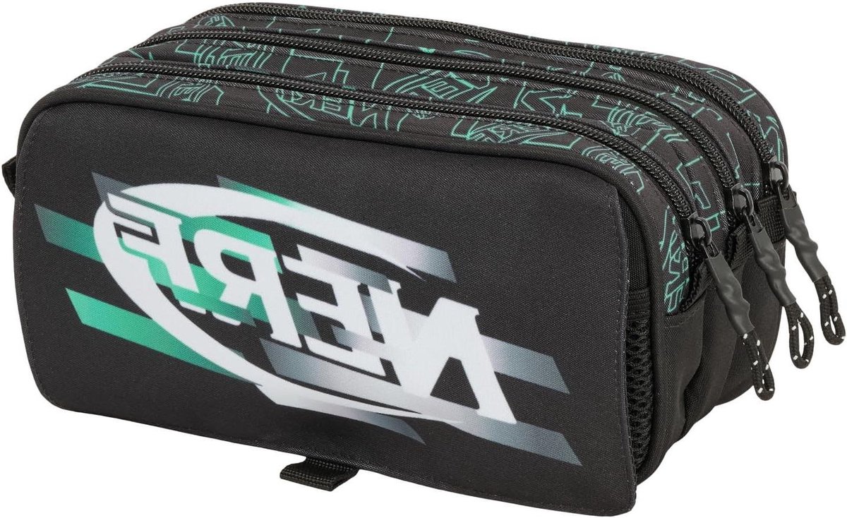 Etui Drievoudig - Pennendoos Kinderen - Schoolbenodigdheden Organiseren - Drie Vakken - 215 x 8 x 10 cm - Zwart