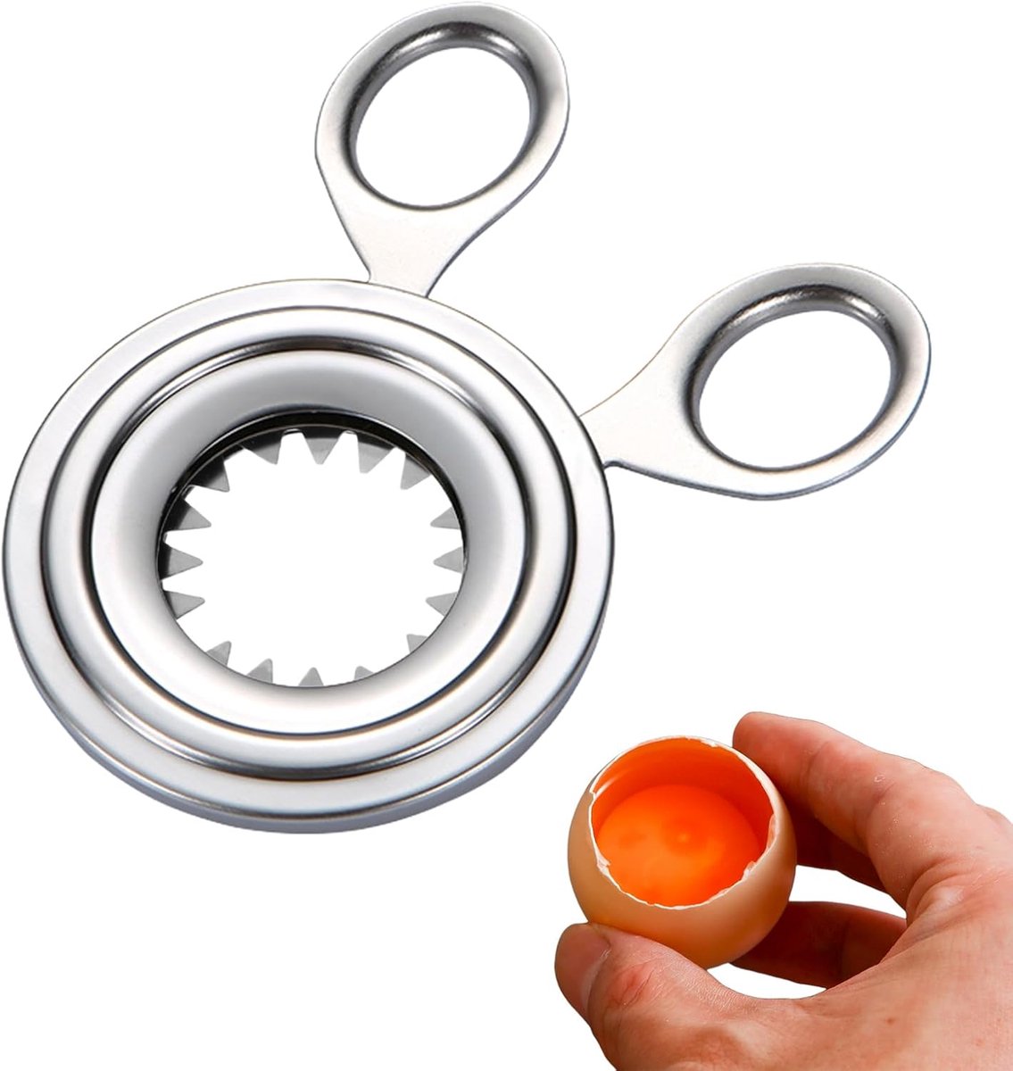 Stainless steel eieropener - eierdopjes snijden - eierdop houder - eierdop divider