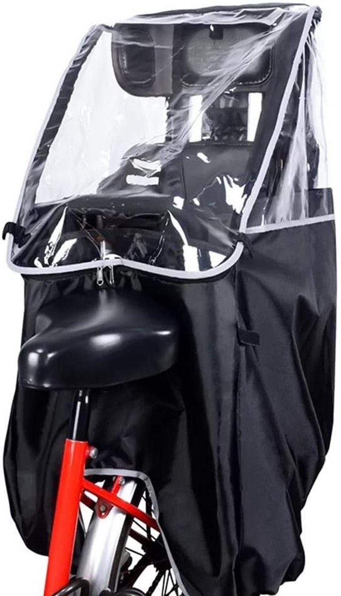 Transparante Regenjas voor Fiets, Waterdichte Kinderzitje Bescherming, Fietsaccessoires voor Kinderen met Ritssluiting en Ideale Pasvorm