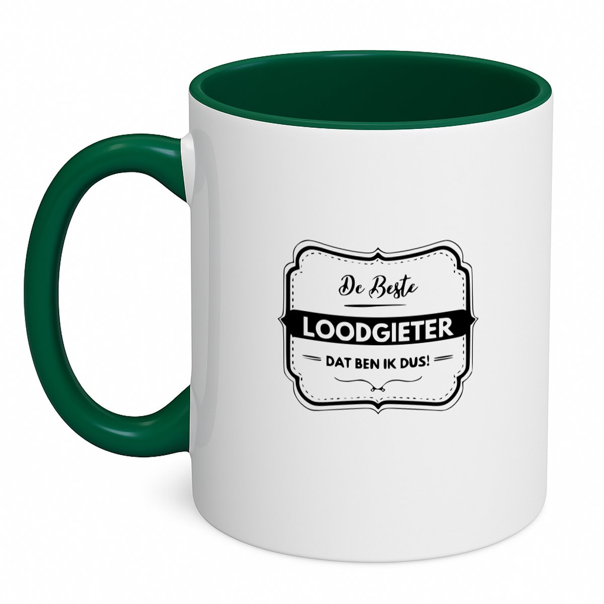 Hacebo® - De beste loodgieter dat ben ik dus koffiebeker donker groen - Loodgieter - Vrienden familie - thee mok - koffie beker - Collega - Cadeau - koffiemok - 350 ML inhoud