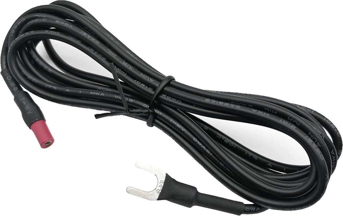 Aardingsdraad Platenspeler - Grondkabel Vinyl - Geluid Verbeteren - Plug-in Connector - 150 cm - Zwart