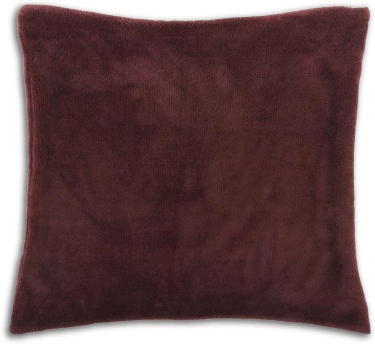 Decoratief Kussen - Sierkussen Kussenhoes - Woonkamer Aankleden - Afneembare Pluche Overtrek - 40x40 cm - Roodbruin