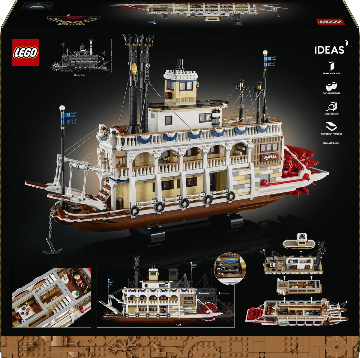 LEGO Ideas Stoomboot Bouwpakket voor Volwassenen - 21356 – foto 8