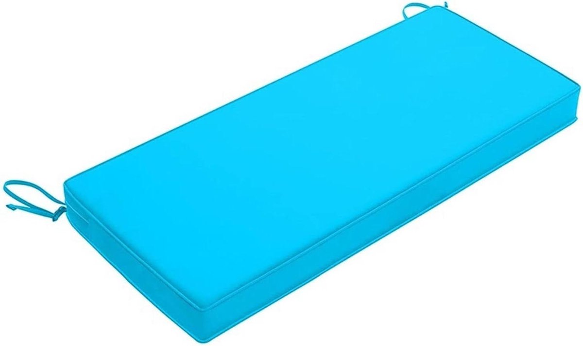 Bankkussen - Stoelkussen Zitkussen - Buiten Meubilair - Waterdichte Stof - 200x30x5cm - Hemelsblauw