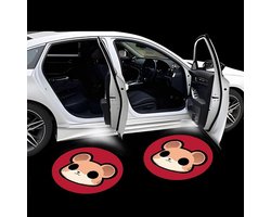 Autodeur Projector - Logo Verlichting - Auto Personaliseren - High-Definition Projectie - Universele Pasvorm - Zwart