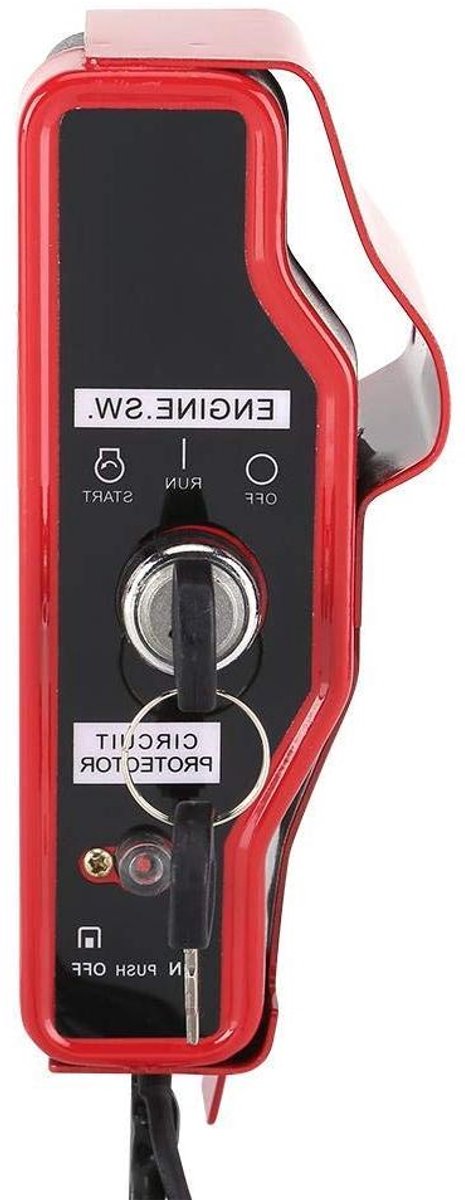 Ontstekingsschakelaar Paneel - Contactslot Motor - Stationaire Motoren Starten - Ijzeren Constructie - 20.5 x 7 cm - Zwart