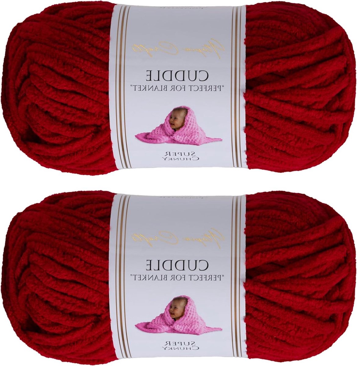 Chenille Garen - Knuffelgaren Haken Breien - Projecten Maken - Oeko-Tex Gecertificeerd - 200g - Wijnrood