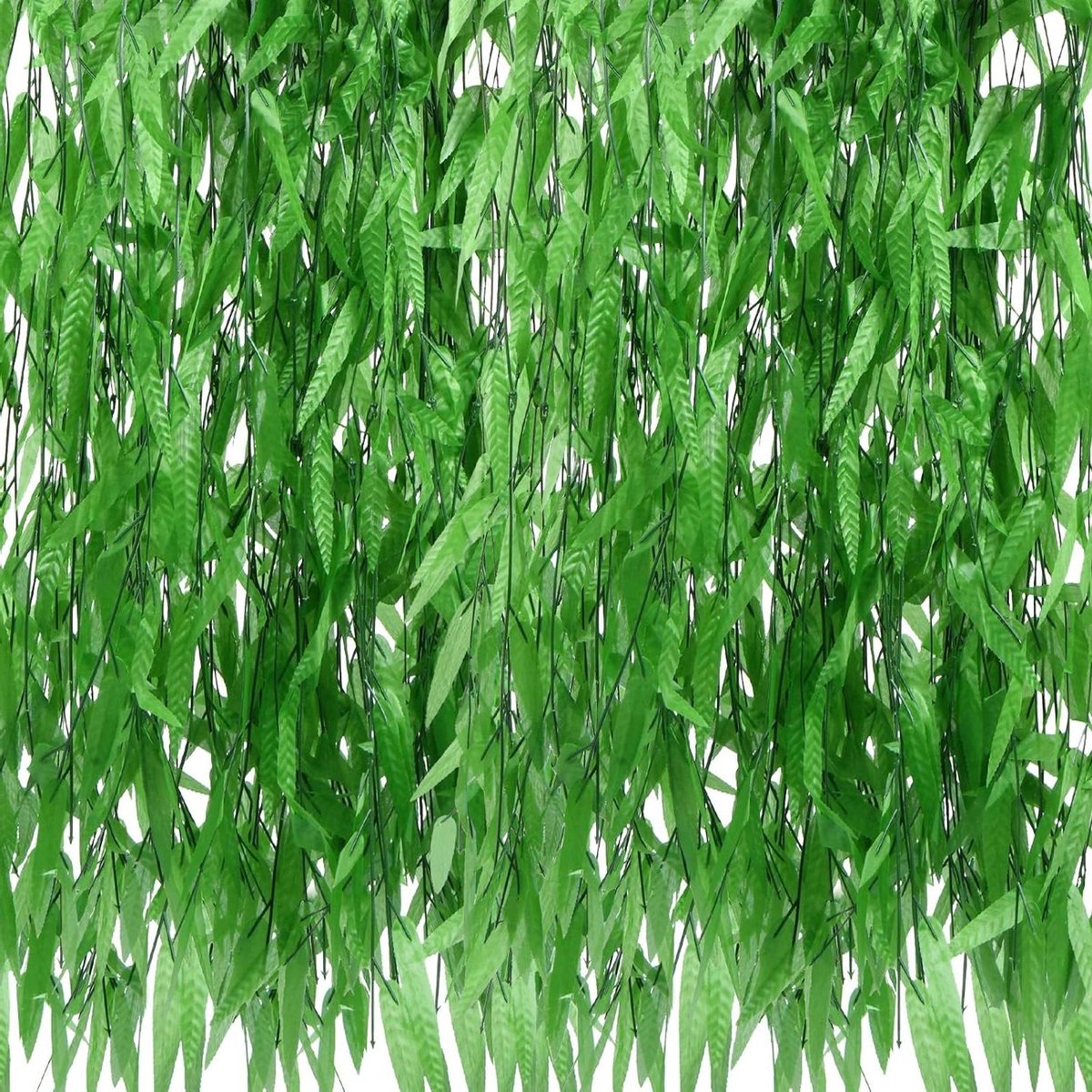 Kunstmatige Klimop Slingers - Nep Wijnstokken Planten - Decoratie Kamer Tuin - Onderhoudsvrij Zijde Bladeren - 100 stuks 2.3m - Groen