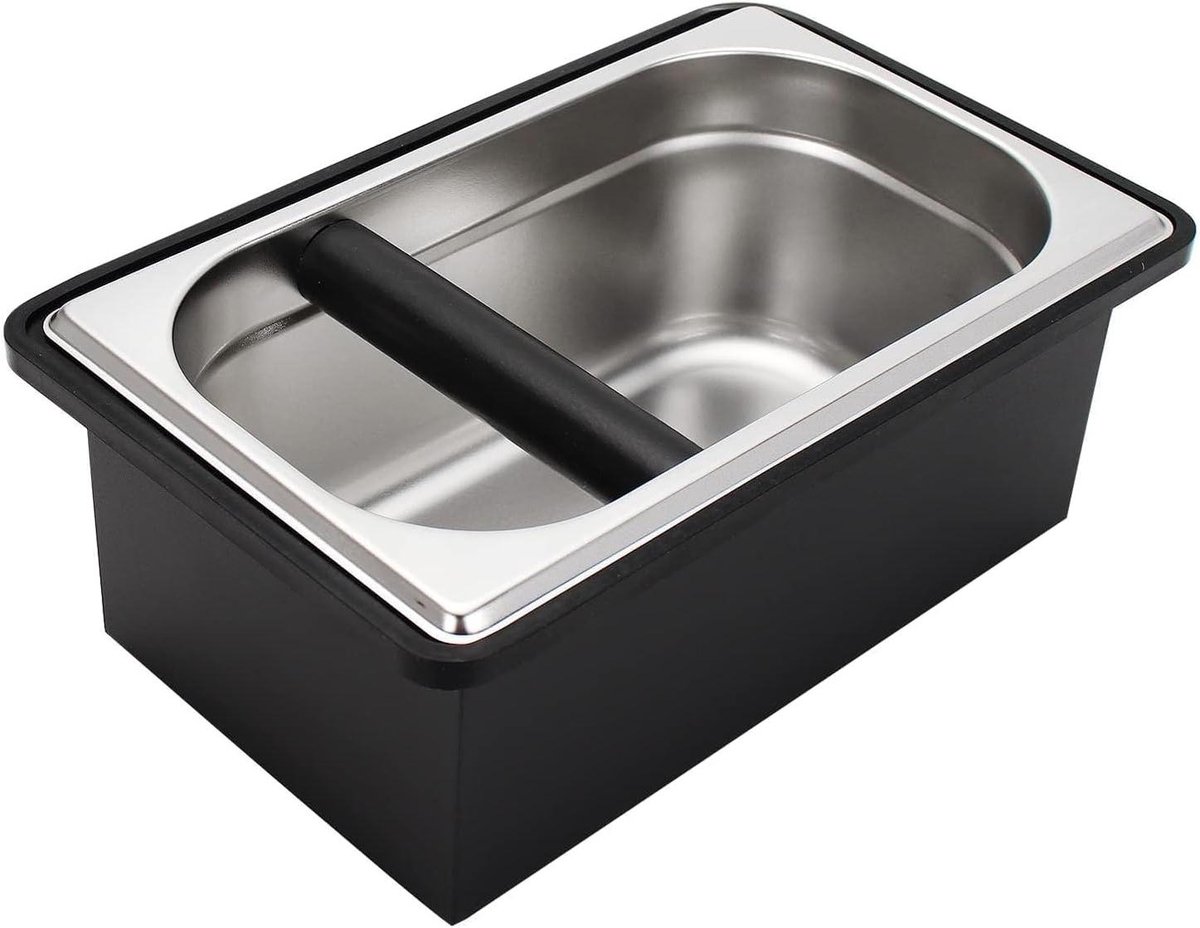 Espresso Klopdoos Koffiedikbak Koffiebereiding Roestvrij Staal 11 x 175 x 103 cm Zilver