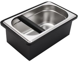 Espresso Klopdoos - Koffiedikbak - Koffiebereiding - Roestvrij Staal - 11 x 175 x 103 cm - Zilver