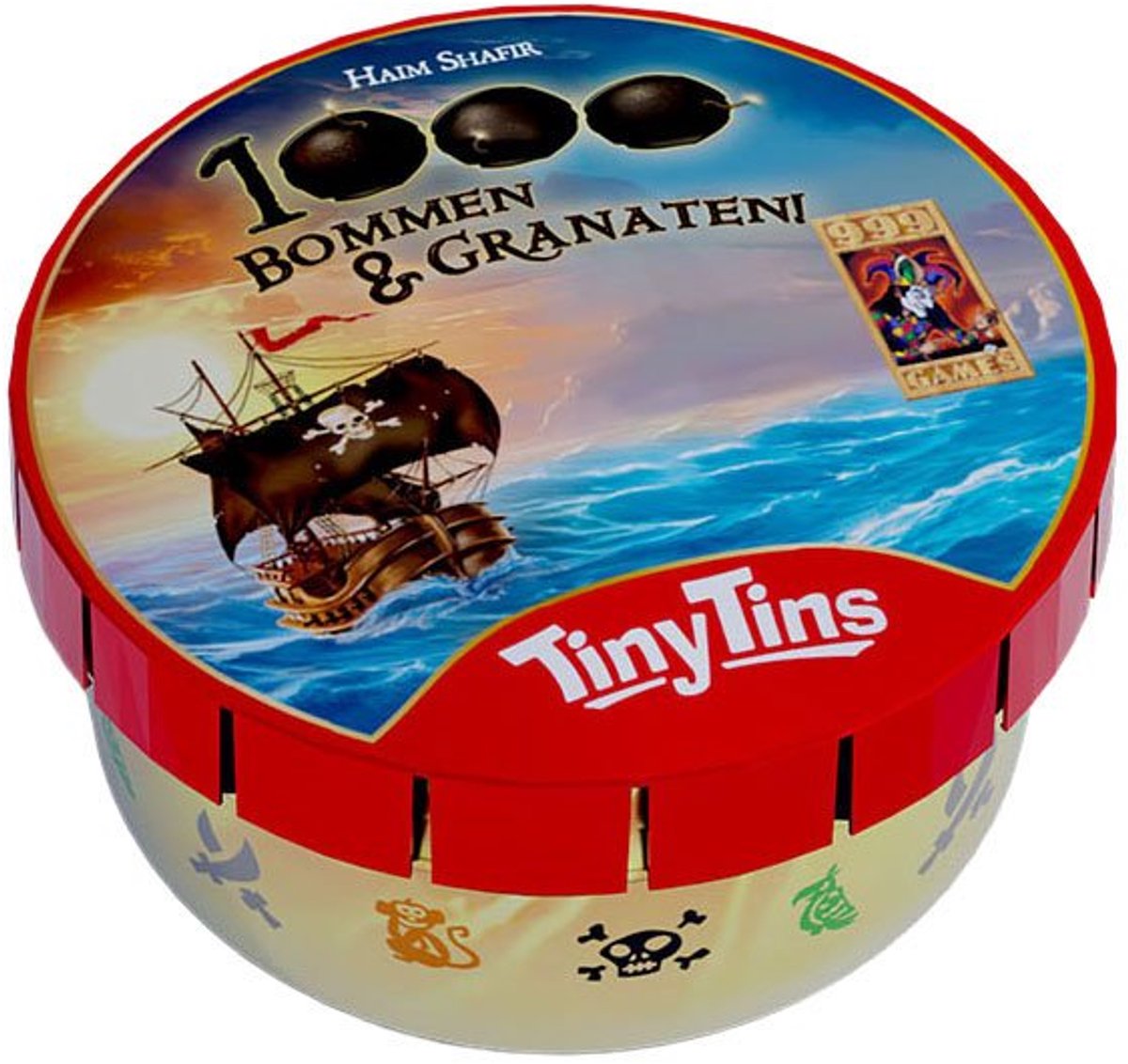 999 Games - Tiny Tins: 1000 Bommen en Granaten - Een grote buit in een klein schatkistje! - Reisspel - Familiespel - Klein cadeautje — afbeelding 7