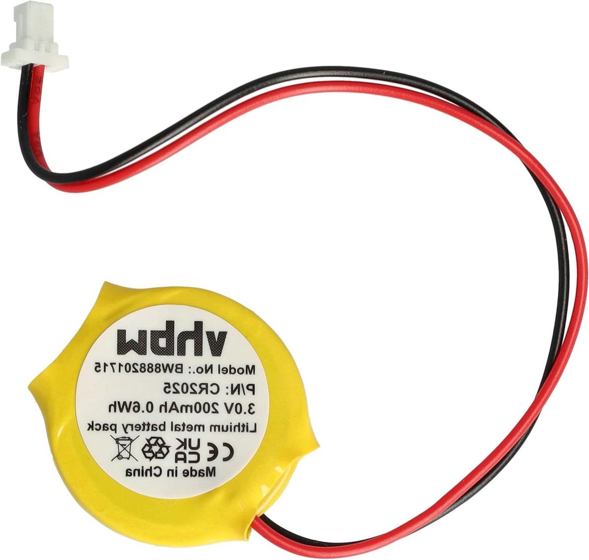 BIOS Batterij - Moederbord Batterij - Computer Instellingen Opslaan - Niet Oplaadbaar - 3V 200mAh - Wit