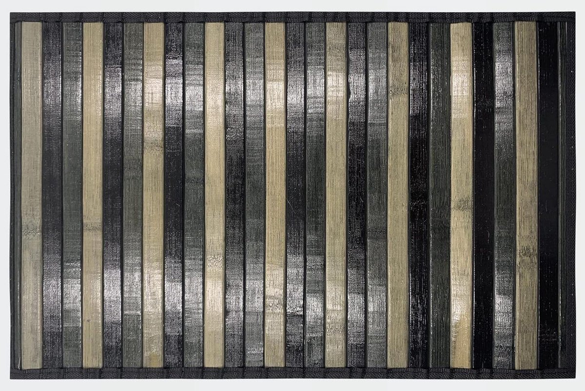 Bamboetapijt - Bamboe mat - Tafel beschermen - Antislip onderkant - 50x80 cm - Zwart