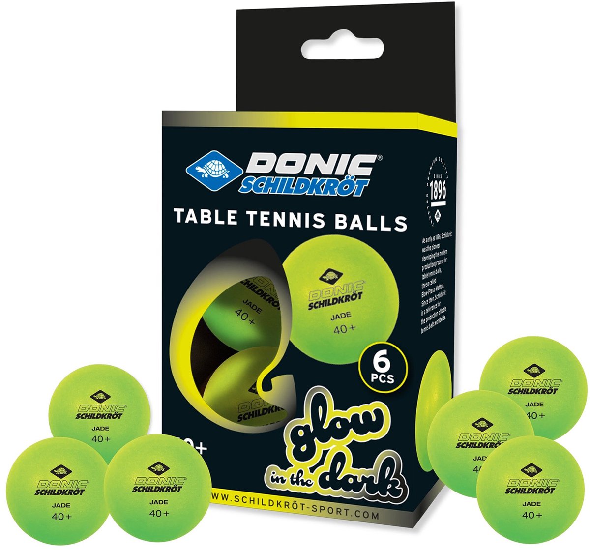 Glow in the Dark Tafeltennisballen set 6 stuks