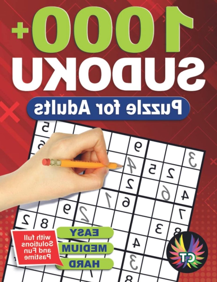 Sudoku Puzzelboek - Puzzelboek Volwassenen - Ontspanning en Intellect - 1000+ Puzzels - 21.59 x 27.94 cm - Mat Zwart