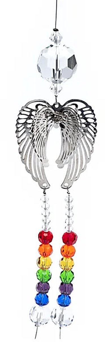 Engelenvleugels Kristal & Regenboogkoord - set van 2 stuks - 30 cm - UNI