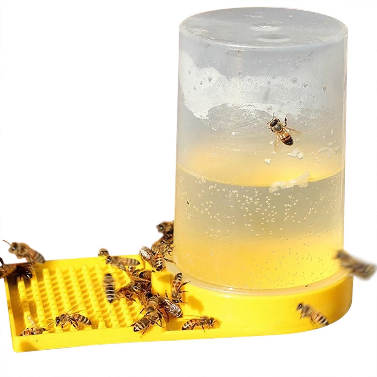 Store_8 - Bijen Drinkstation - Bijenvoeder - Gezond en Milieuvriendelijk - Geel - Watervoeder voor Bijen - Handig voor Bijenkorf - Compact en Gebru...