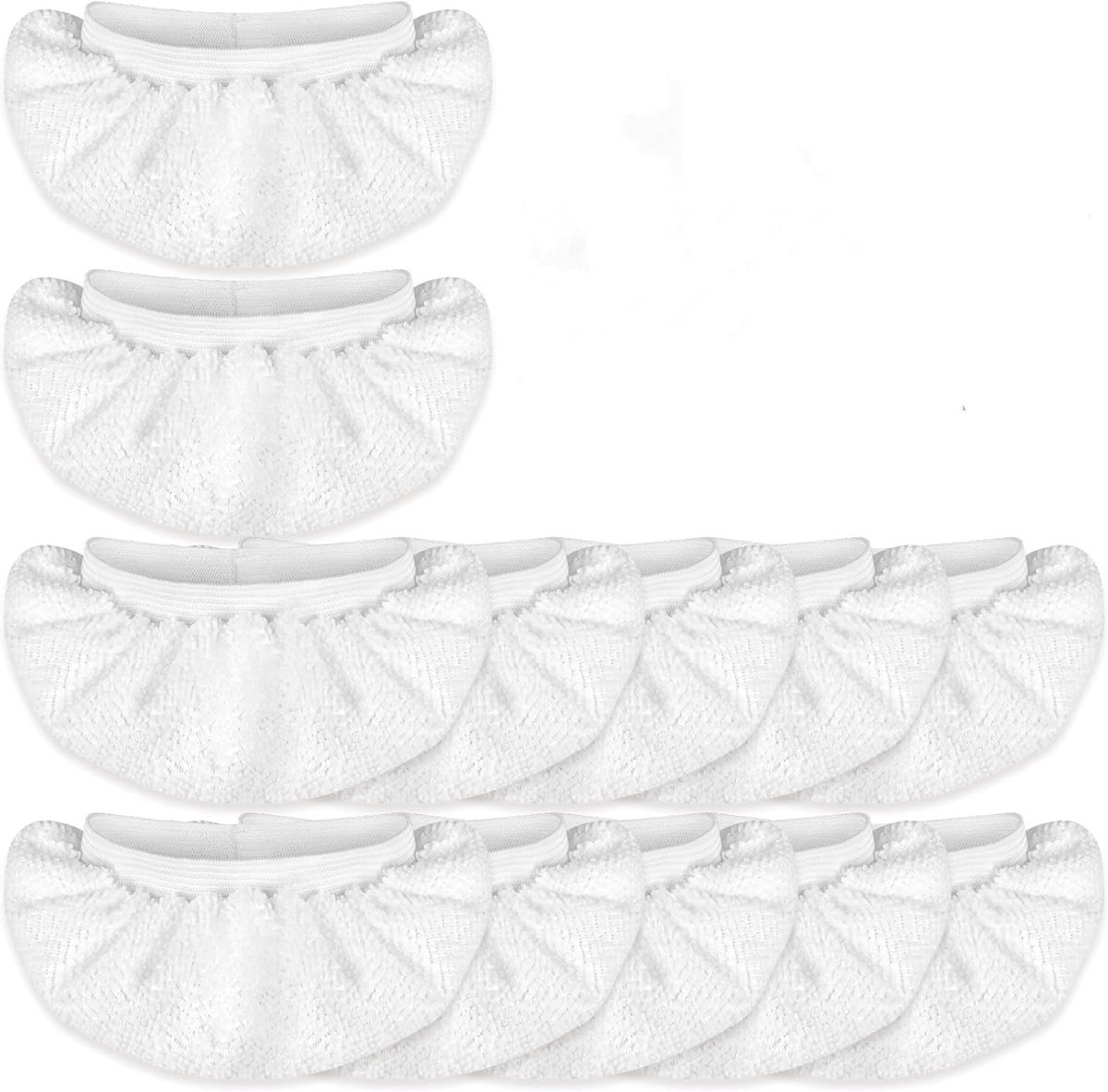 Vervangende Microvezeldoeken voor Stoomreiniger, 12 Stuks, 16 x 7 cm, Wasbaar, Geschikt voor Diverse Modellen