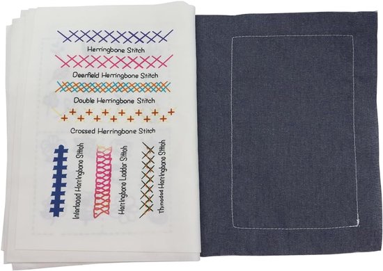 Stekenboek Borduren - Borduurgids Naaien - Handwerk Vaardigheden Oefenen - Voorgedrukte Steeknamen - 297 x 194 x 21 cm van Merkloos — afbeelding 5