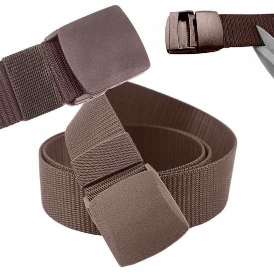 Verk Tactical Gear - Riem tactique - Ajustable - Boucle en plastique - Ceinture de travail - 120 cm - Zwart