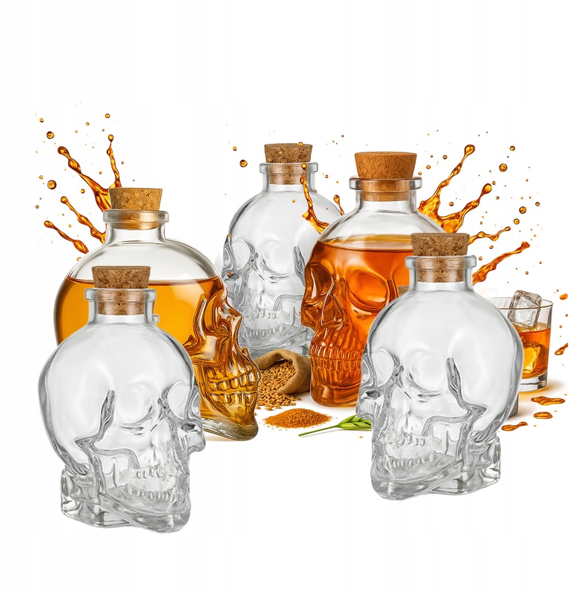 Bimberek - Skull Karaf - 400ml - Glas - Decoratie